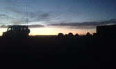 Sunset over Reconnaissance Squadron’s austere camp.