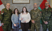 Maj Lund, Mrs. Miller, Victoria Miller, Capt Miller, MWO Eady