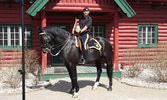 Cpl Jake “The Rat” Senff representing the Strathconas in Ottawa at the RCMP Stables.