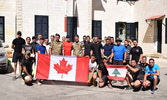 Members of CTAT-L and the Lebanese Armed Forces after completing the Canadian Army Run in the mountains surrounding the LAF Ski School. Photo by MCpl Andrew Baldwin