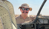 Capt Kai Keewatin Inspected a crashed Kuwaiti Electric Lightening Fighter in Ali Al Saleem Air Base, Kuwait
